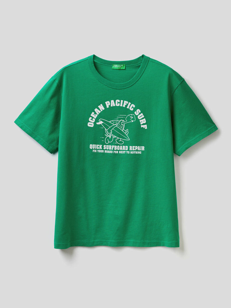 Pure cotton t-shirt with print image number 1