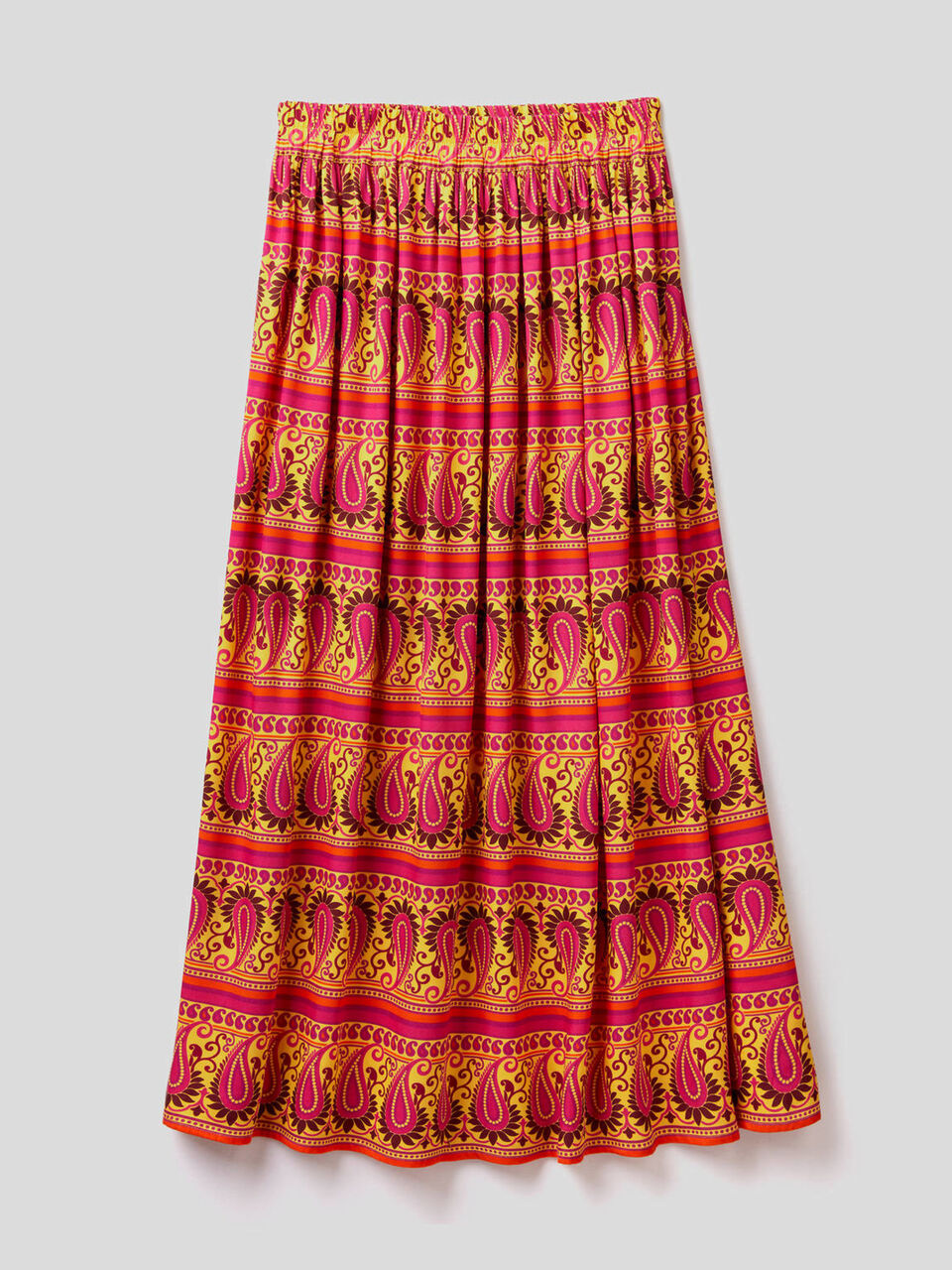 Long printed skirt image number 2