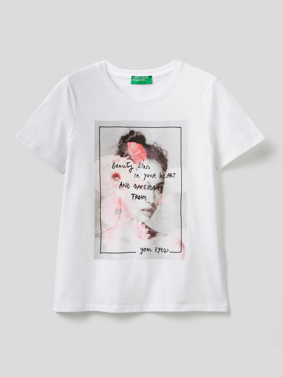 100% cotton t-shirt with maxi print image number 1