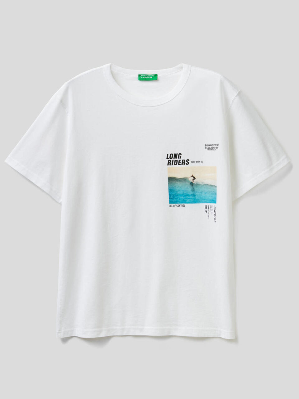 White t-shirt with photographic print image number 1