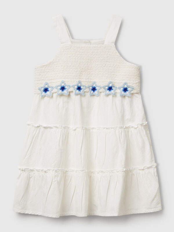 Dress with macramé flowers  Junior Girl