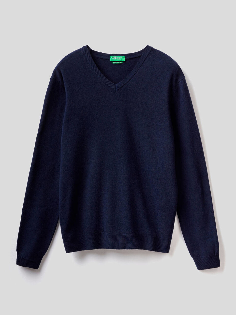 V-neck sweater in pure virgin wool image number 1