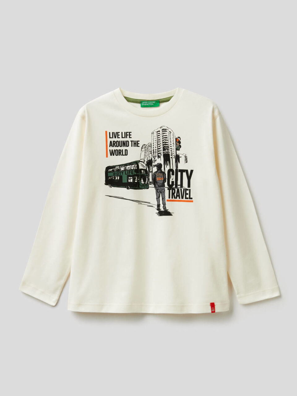 Organic cotton t-shirt with print image number 1