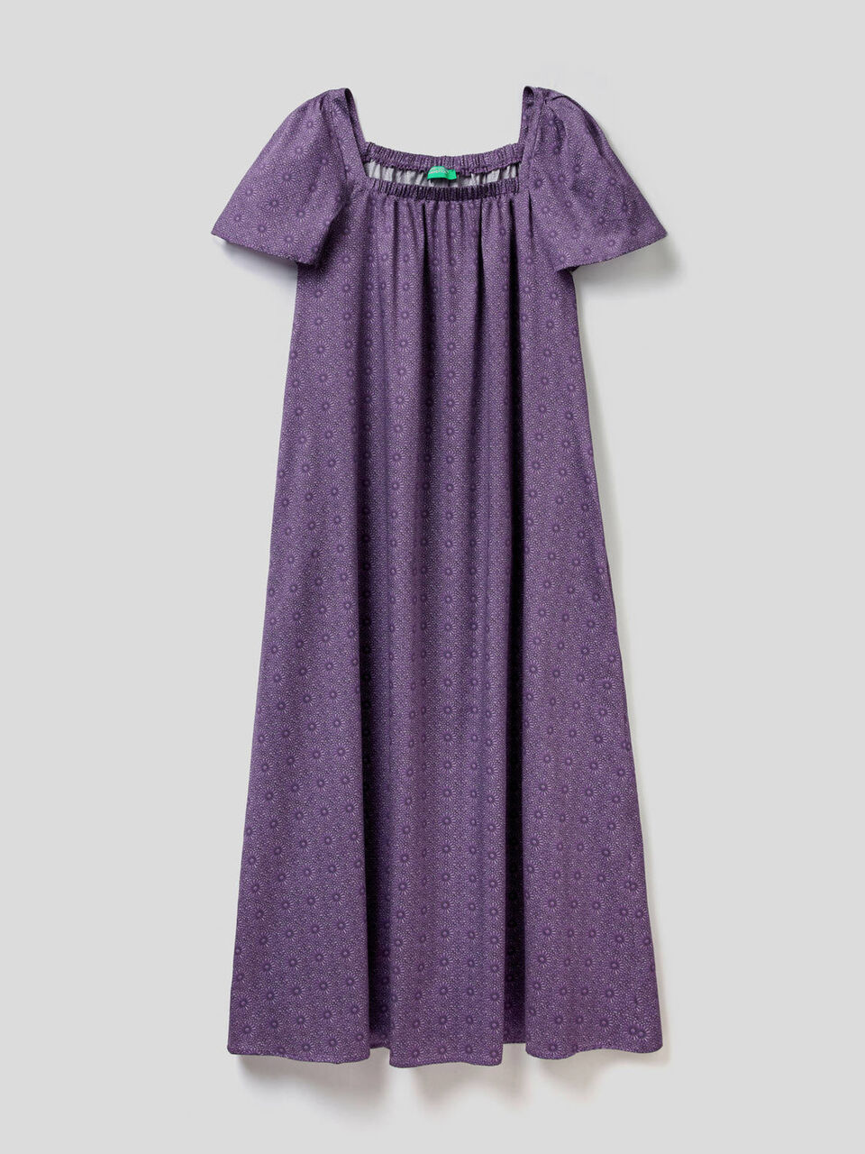 Long dress in printed cotton image number null