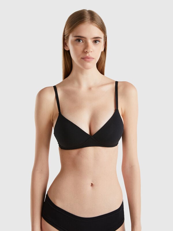 Padded bra in organic cotton Women