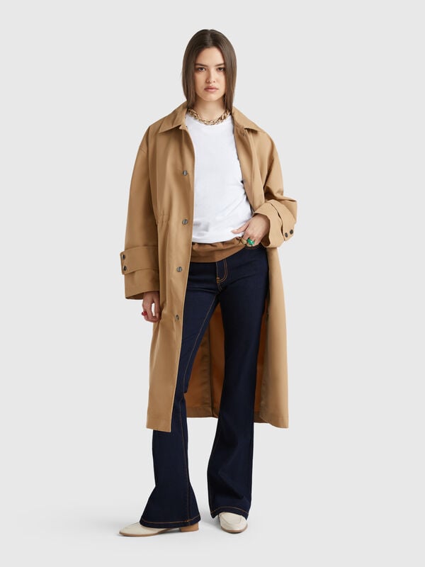 Flared jeans in recycled cotton blend Women