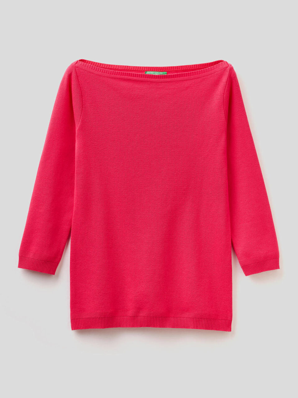 100% cotton boat neck sweater image number 1