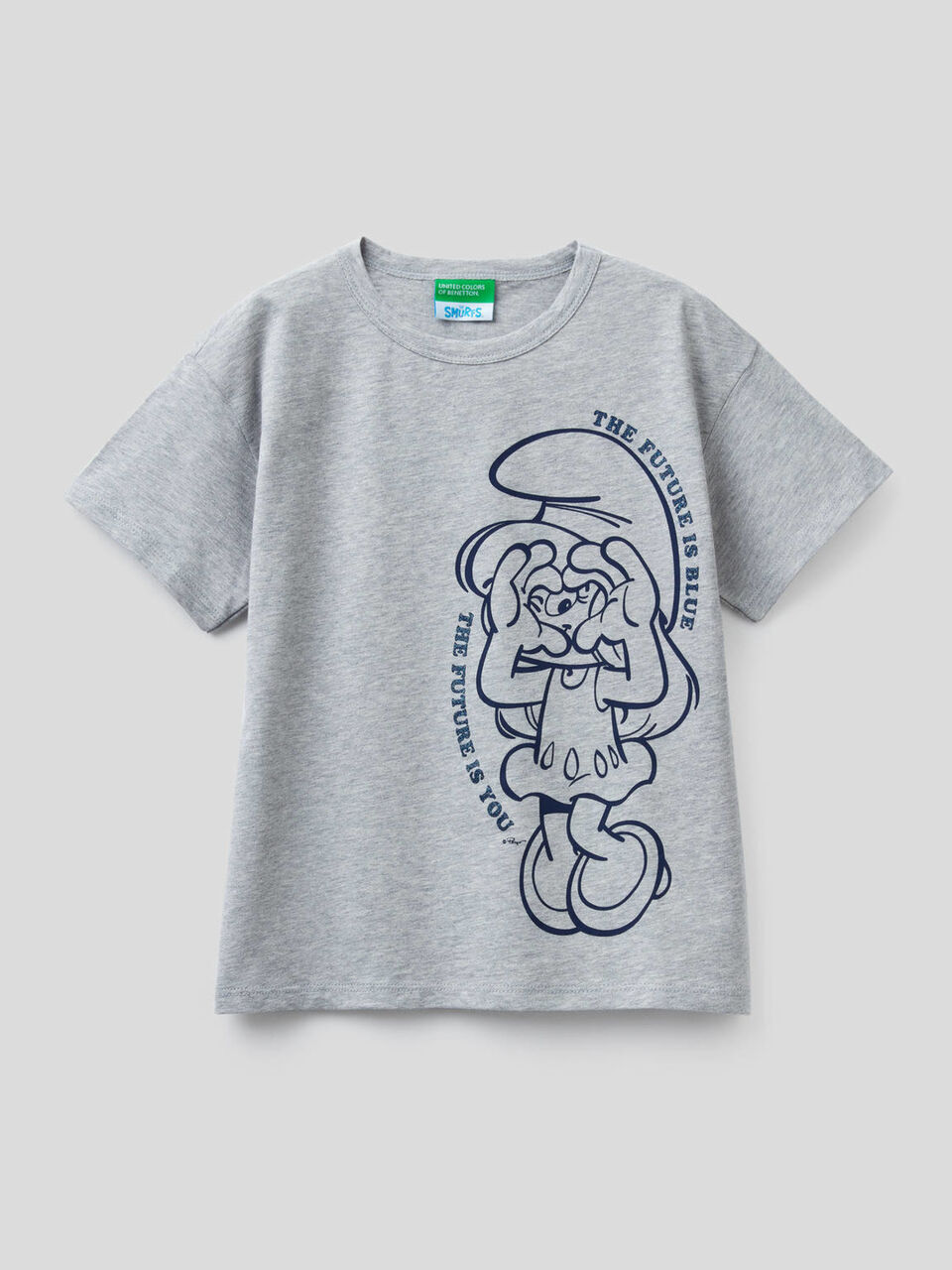 Boxy t-shirt with The Smurfs print image number 1