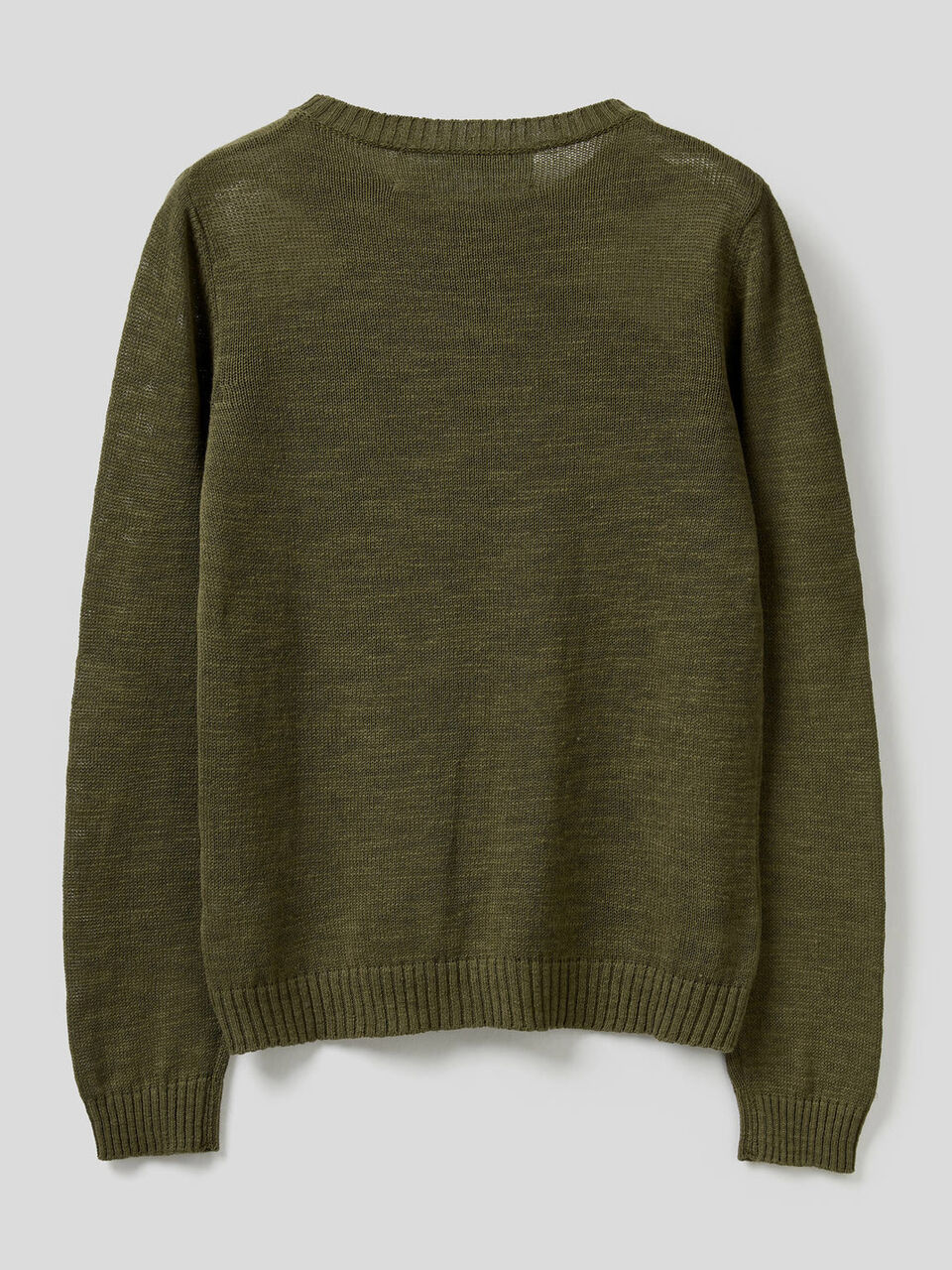 Sweater with open-knit inlay image number 2