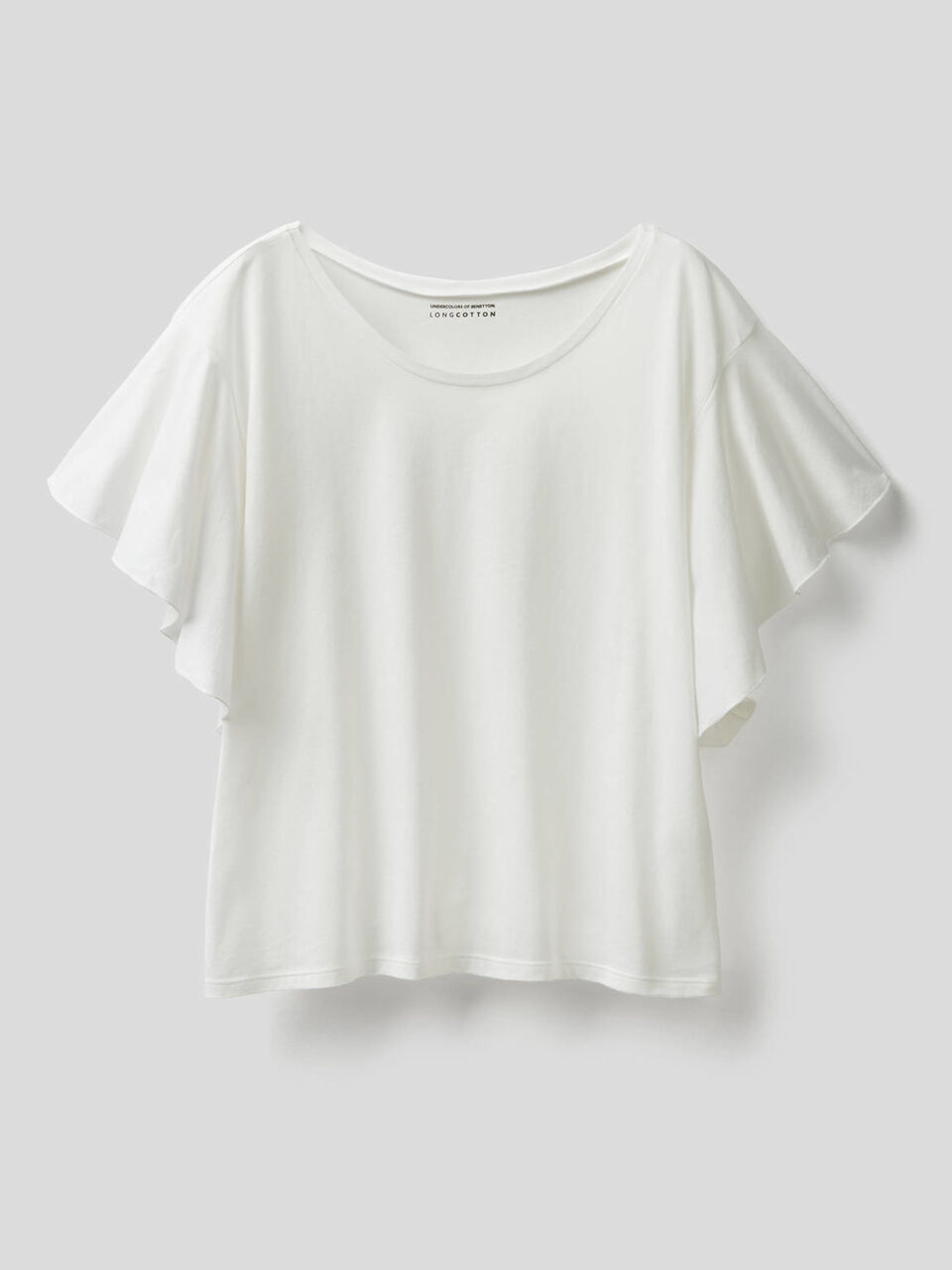 T-shirt with frill sleeve image number 1