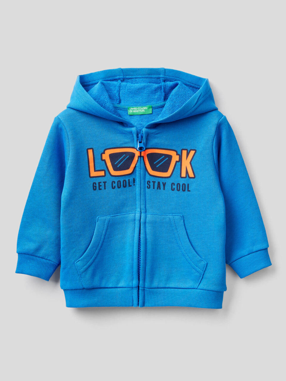 Sweatshirt with hood in organic cotton image number 1