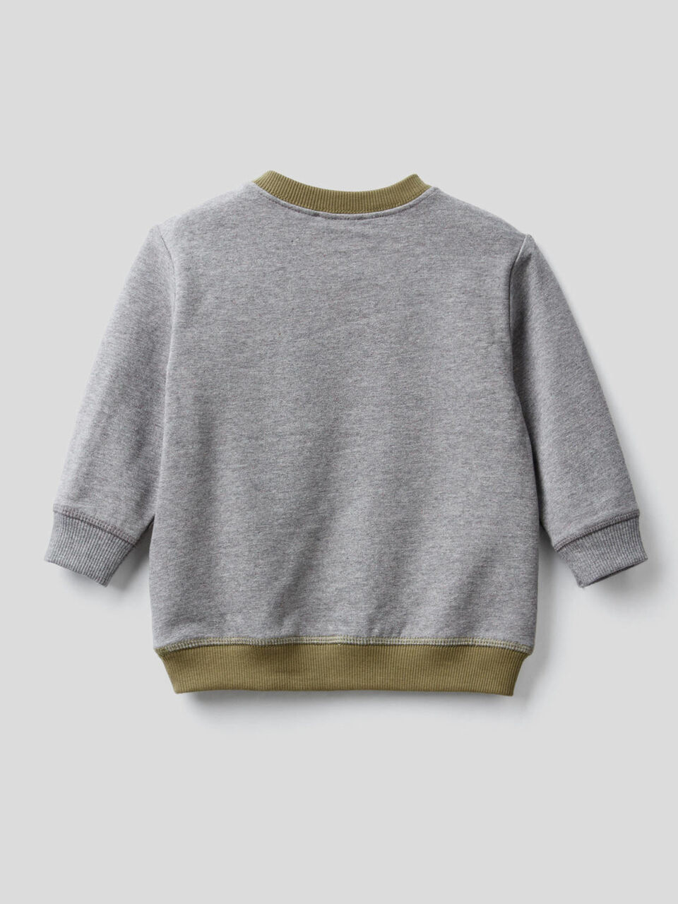 Color block sweatshirt in stretch organic cotton image number 2