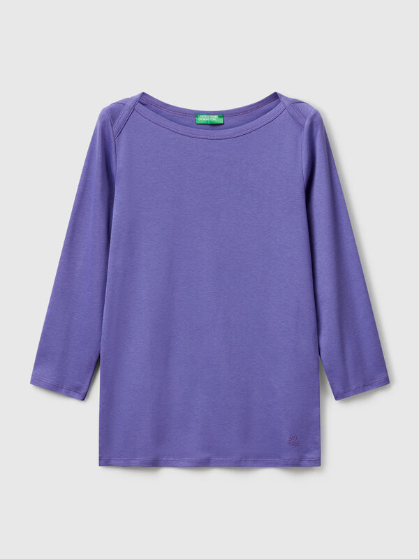 T-shirt with boat neck Women