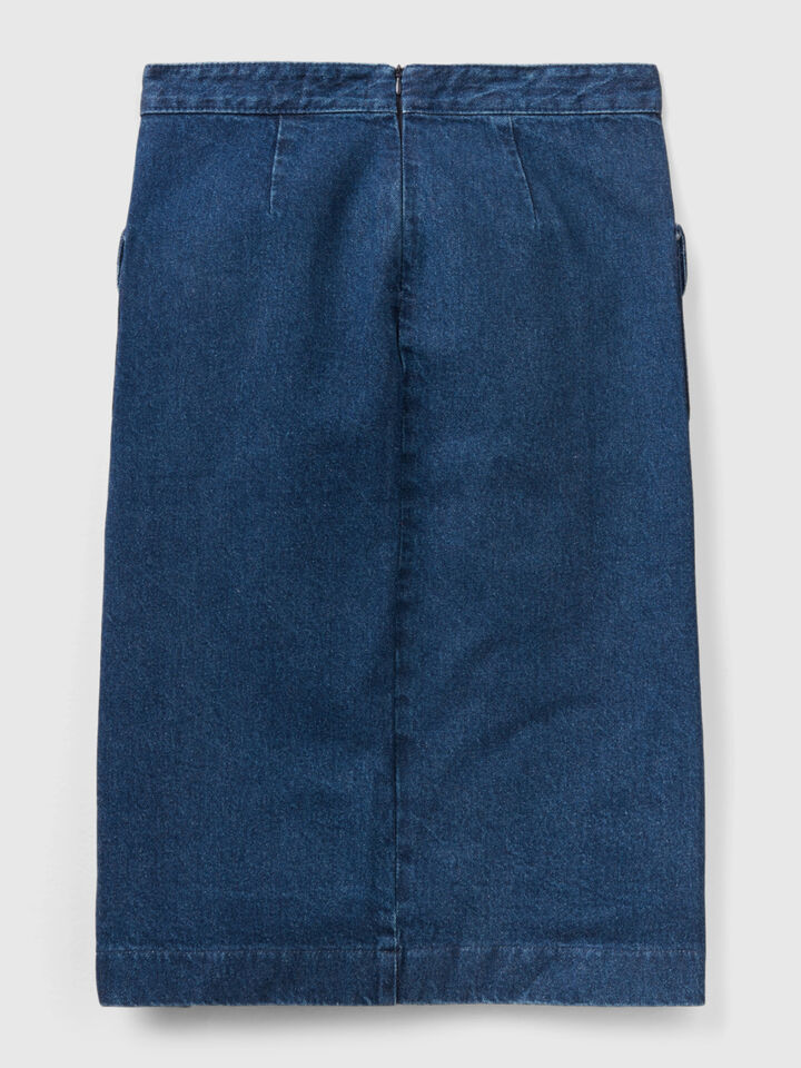 Denim pencil skirt image number 2