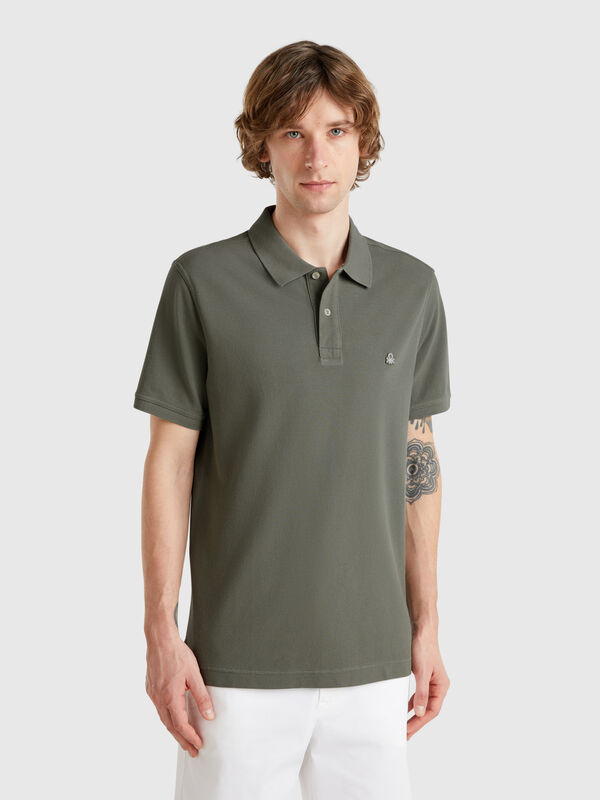 Sage green regular fit polo Men