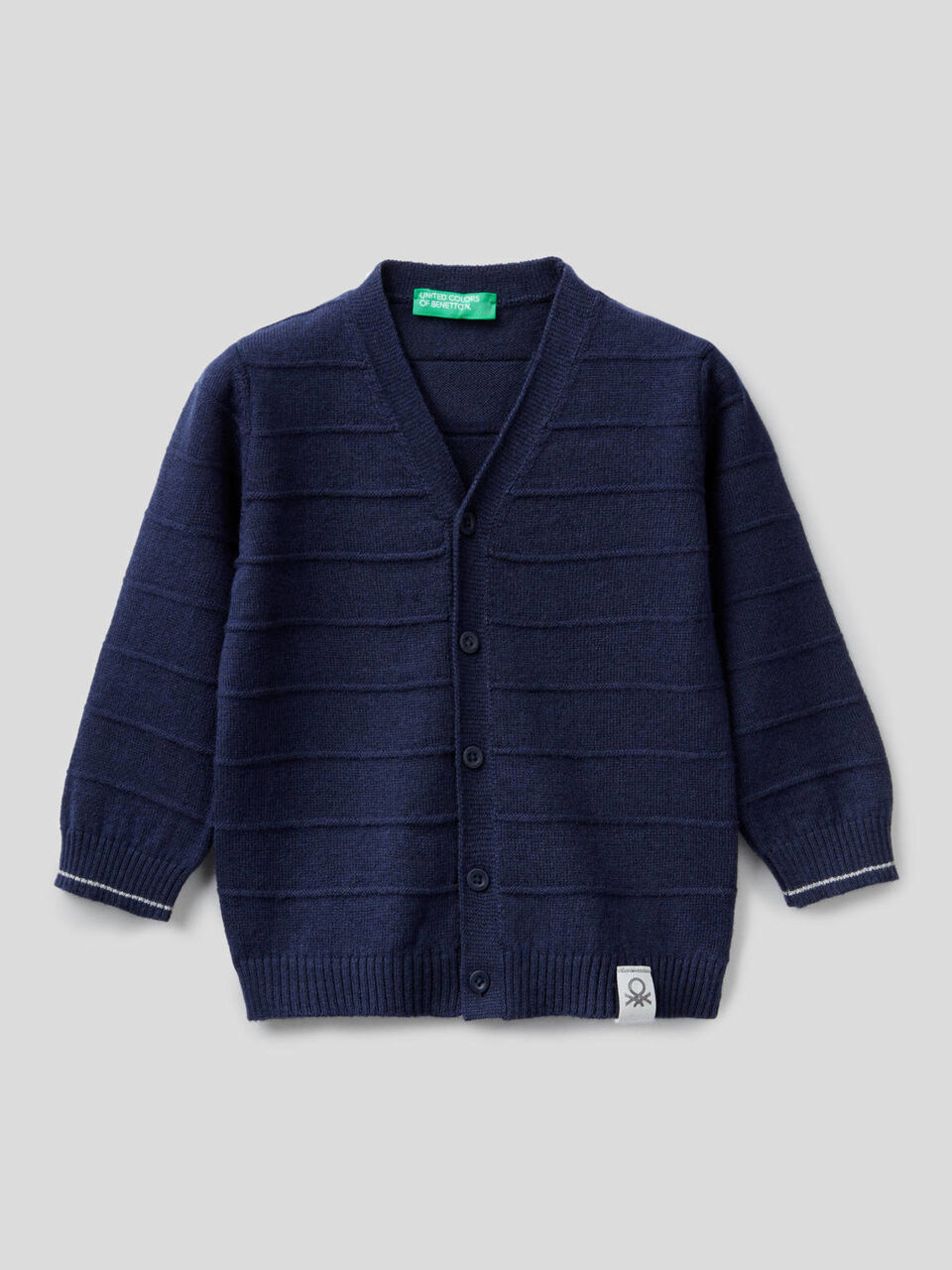 V-neck knit cardigan image number 1