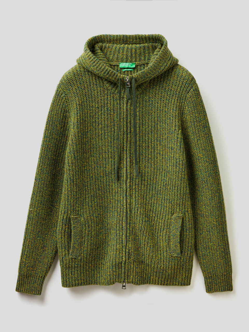 Sweater with hood in Shetland wool image number 1
