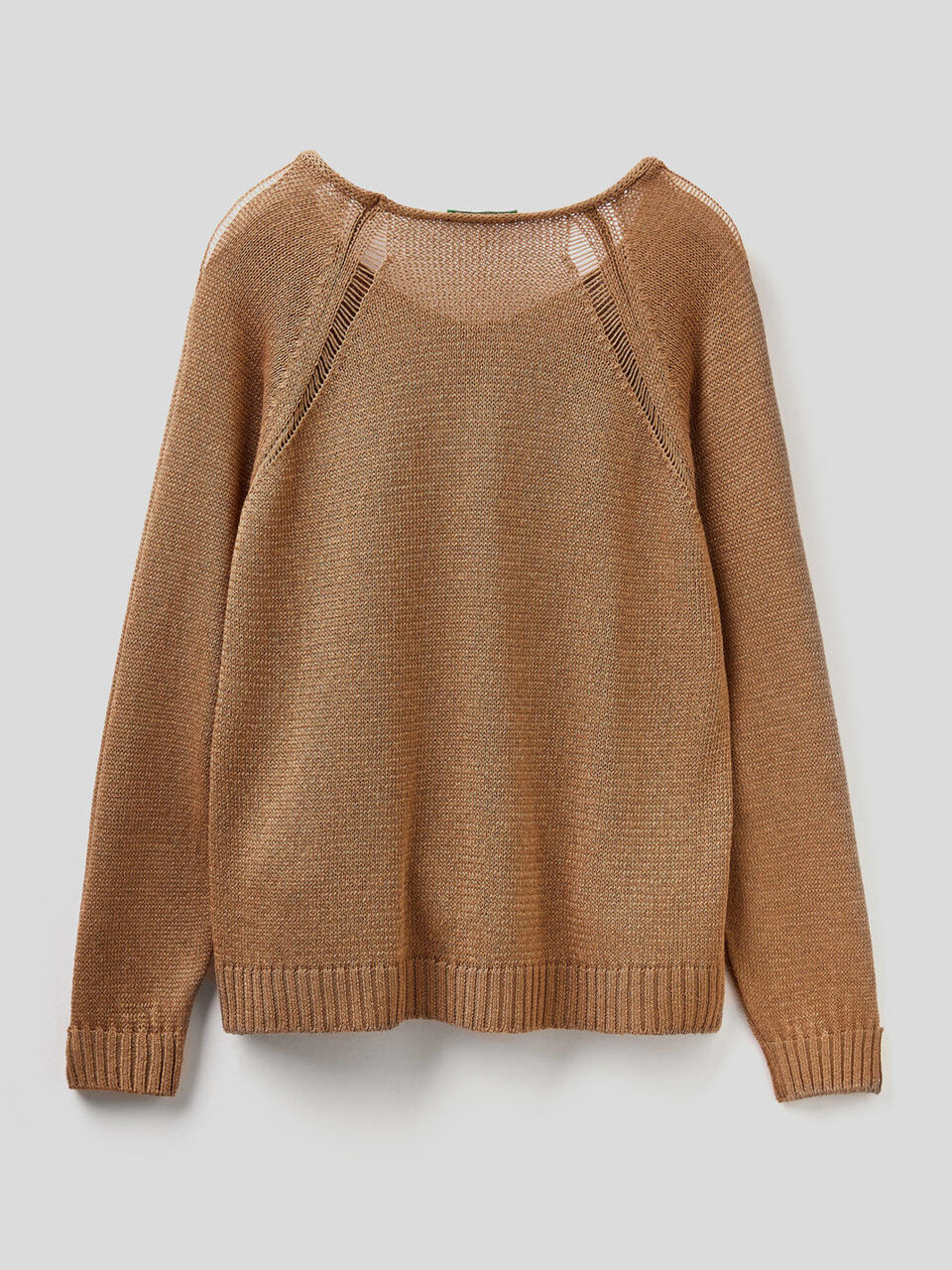 Sweater with wide stitch detail image number 2