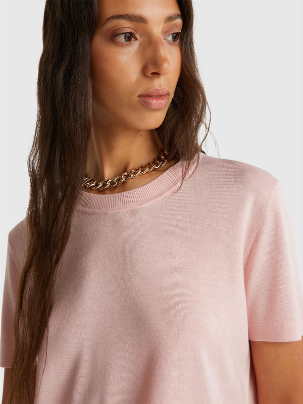 Short sleeve top in silk blend Short sleeve top in silk blend Women