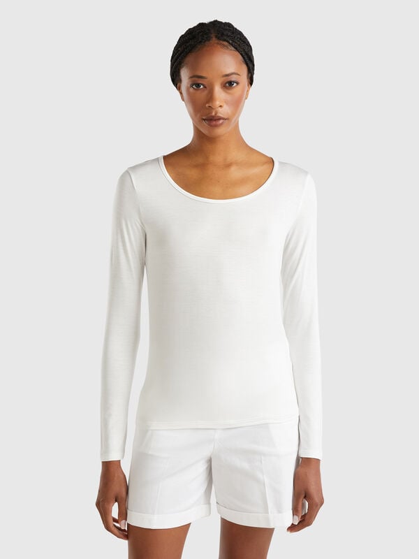 Slim fit stretch viscose t-shirt Women