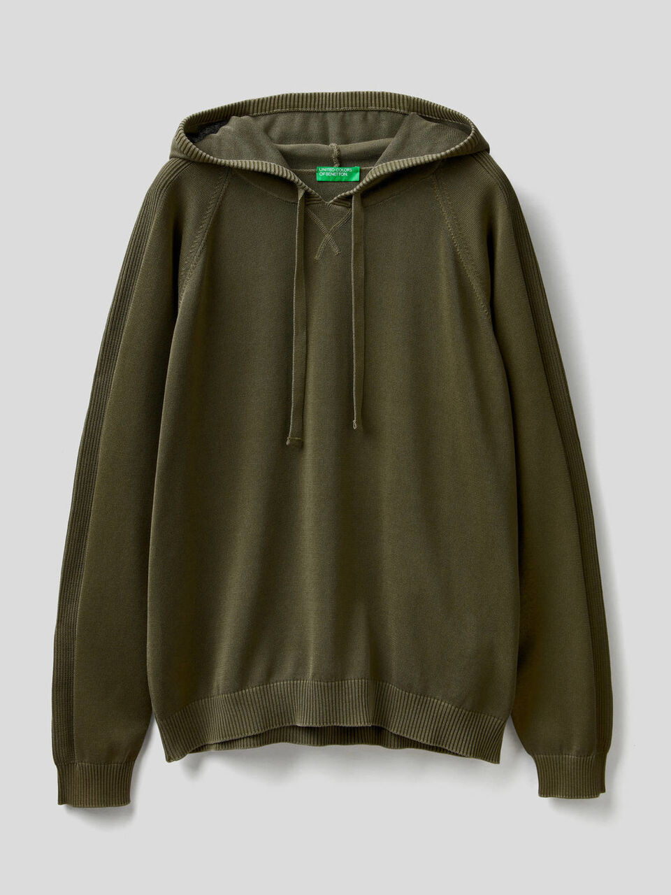 Sweater in pure cotton with hood image number 1