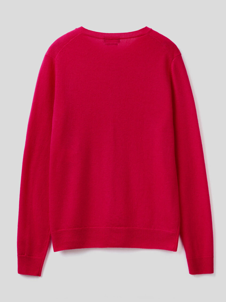Crew neck cardigan in pure virgin wool image number 1