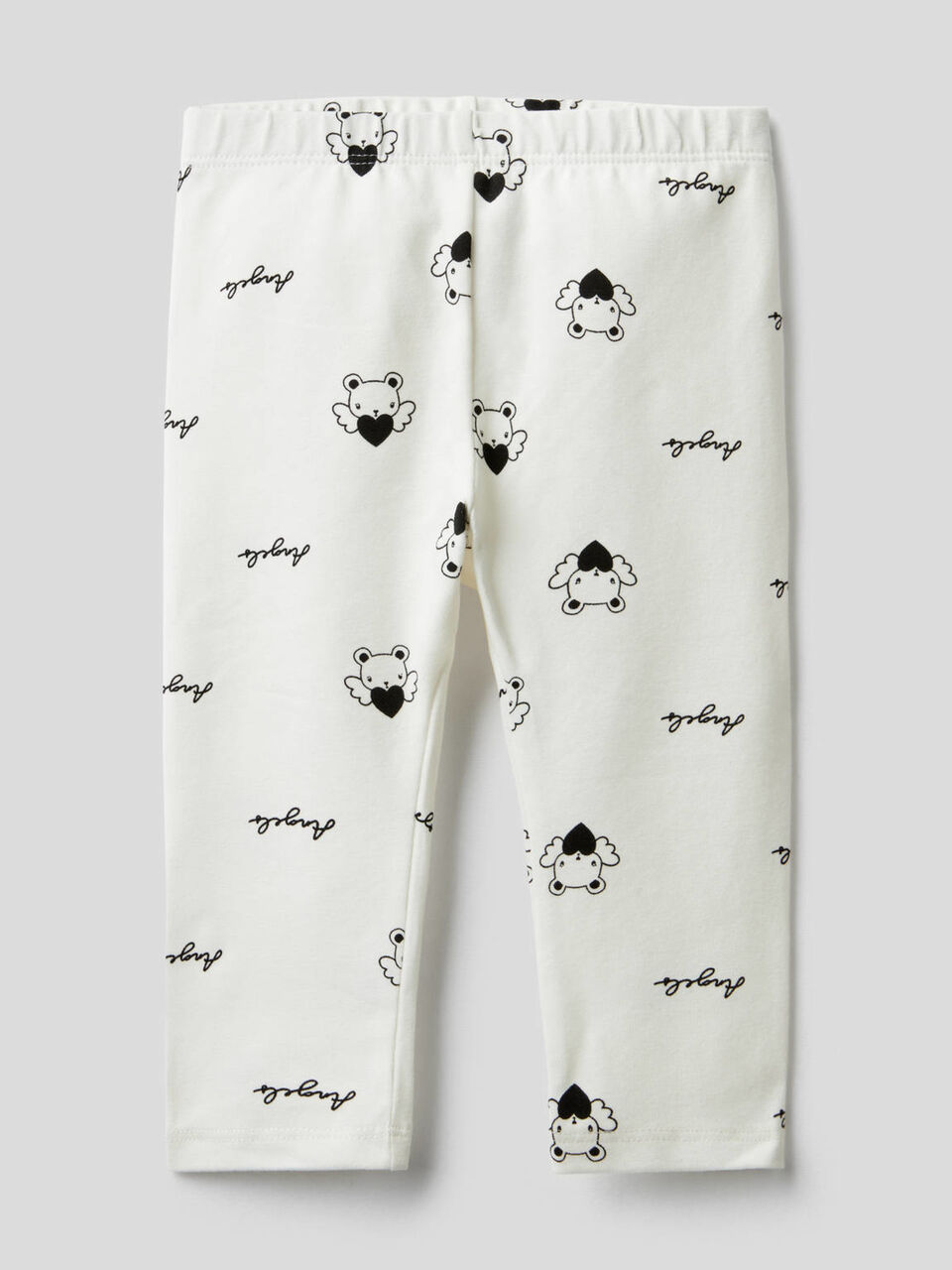 Printed leggings in stretch cotton image number 1