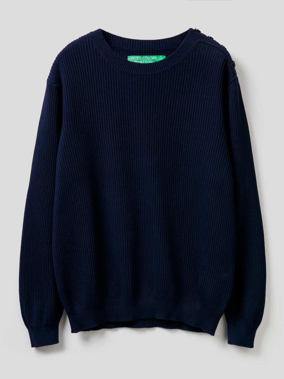 Sweater with buttons on the shoulders Men image number 1