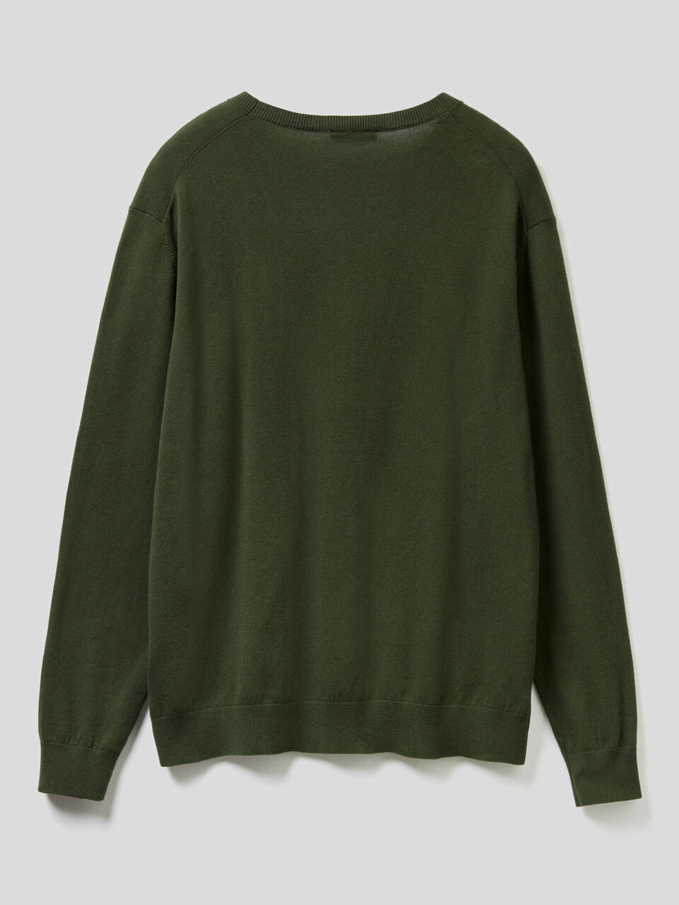 Crew neck sweater in cotton blend image number 2