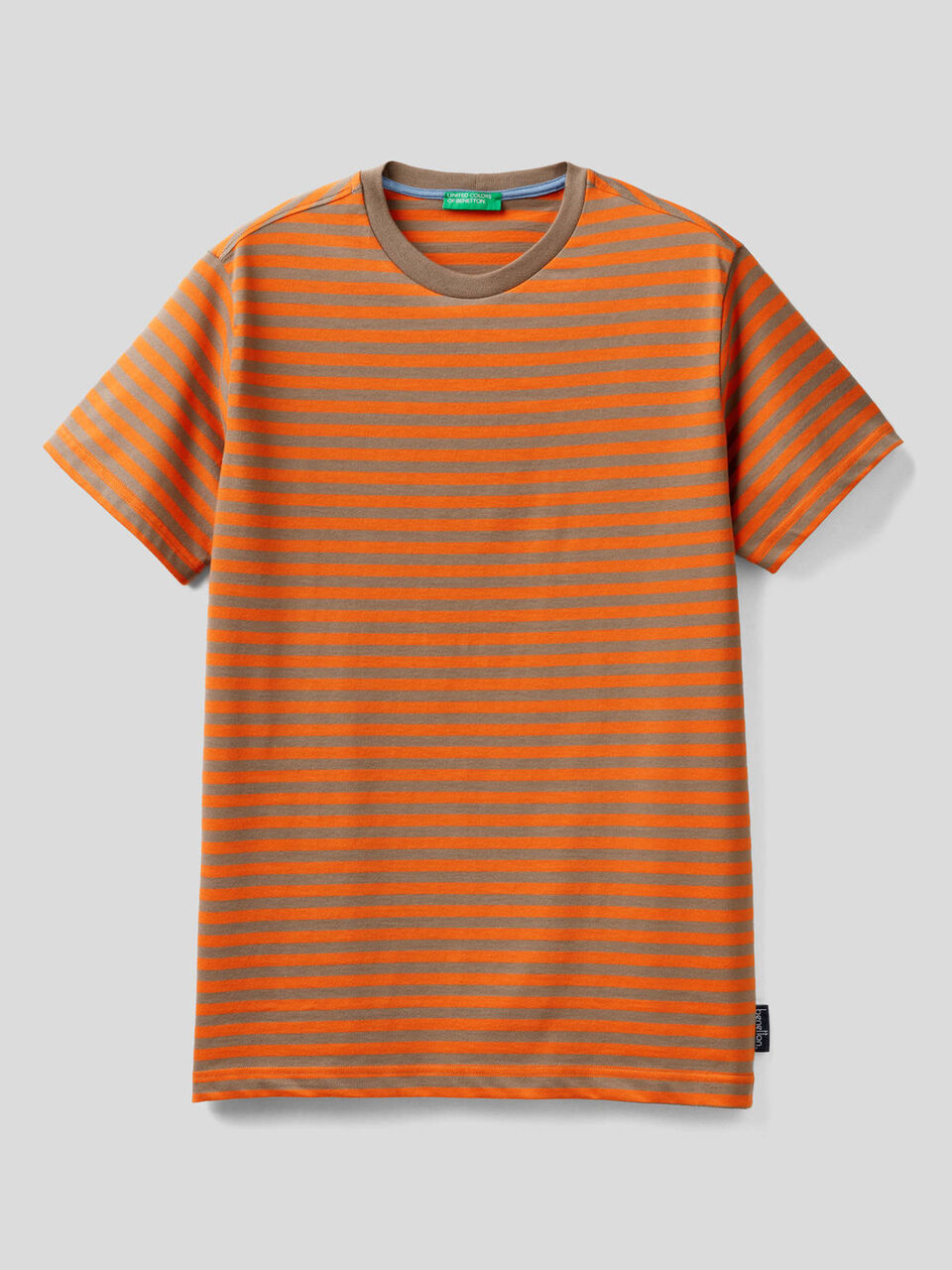 Striped t-shirt in 100% organic cotton image number 1
