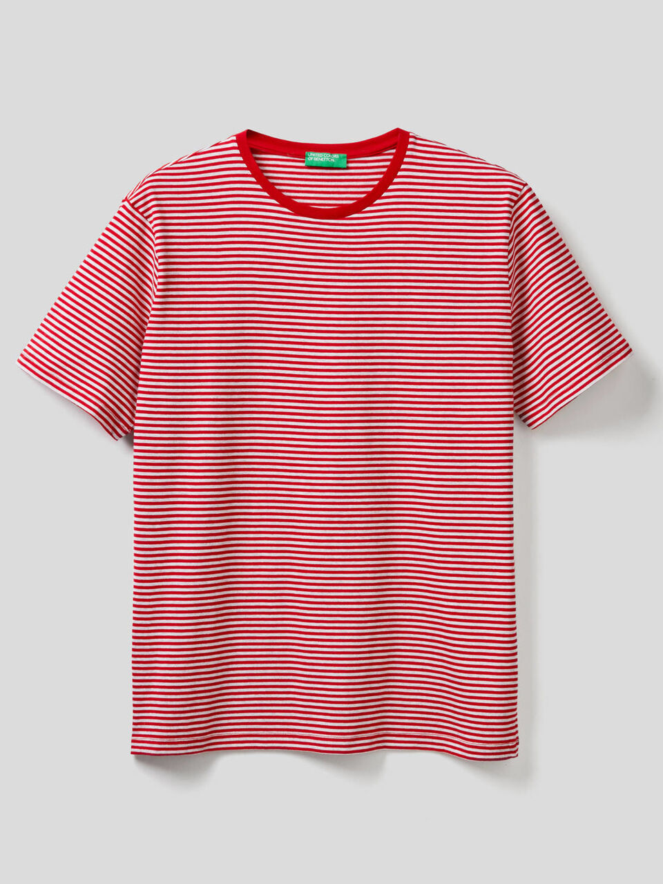 Striped t-shirt in pure cotton Men image number 1
