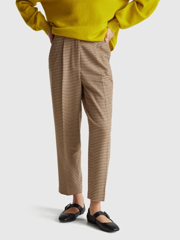 Houndstooth flannel trousers Houndstooth flannel trousers Women
