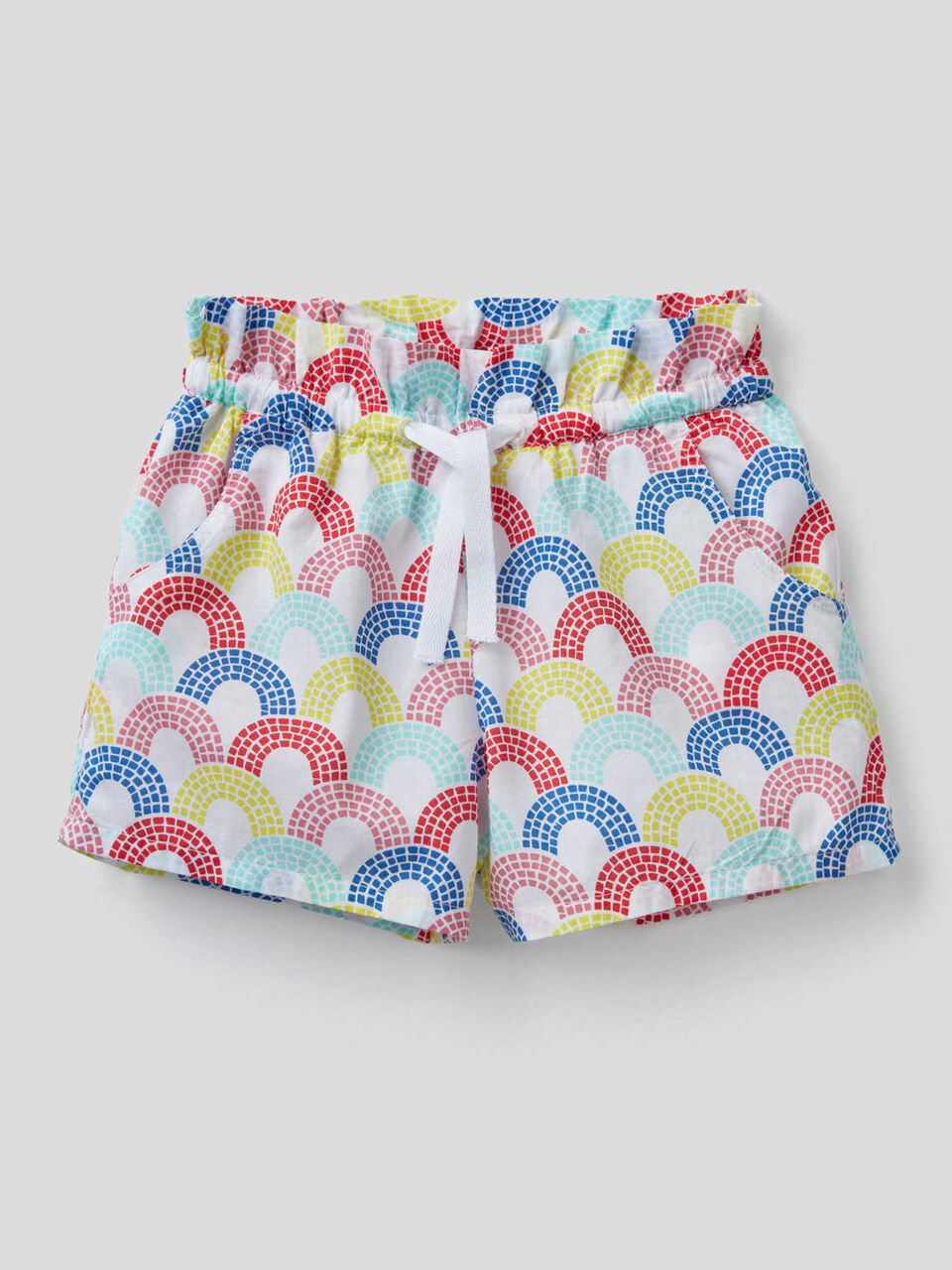 Patterned shorts in 100% cotton image number 1