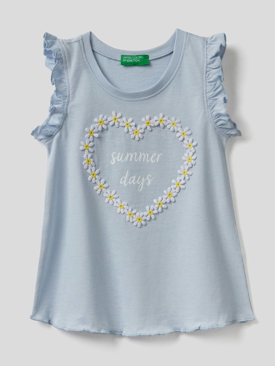 Tank top with daisy applique image number 1