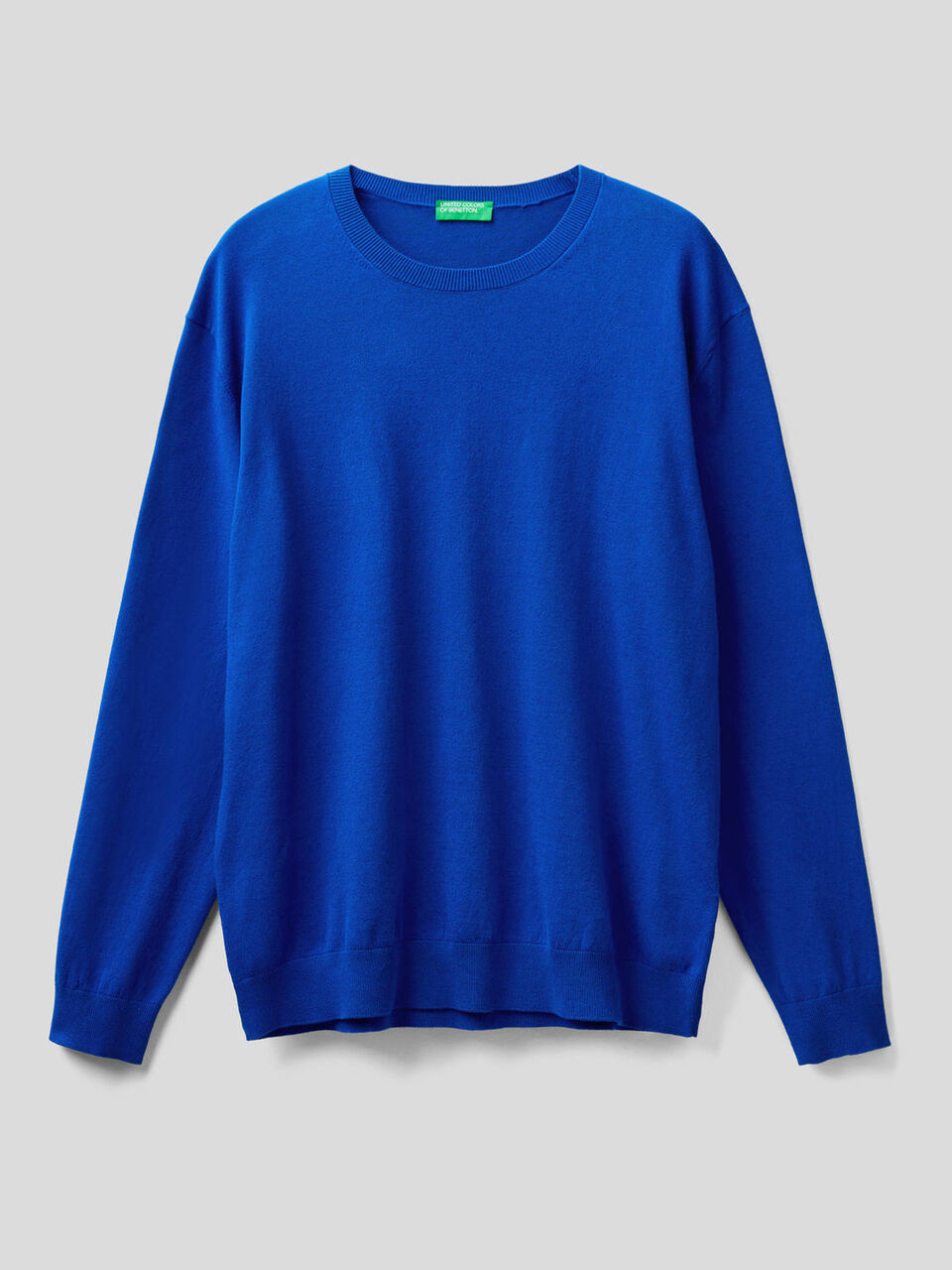 Crew neck sweater in cotton blend image number 1