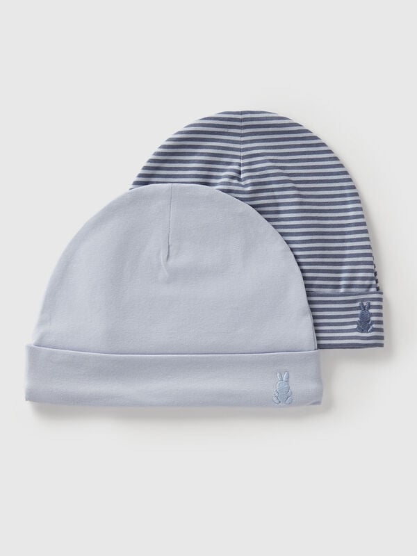 Two hats in cotton New Born (0-18 months)