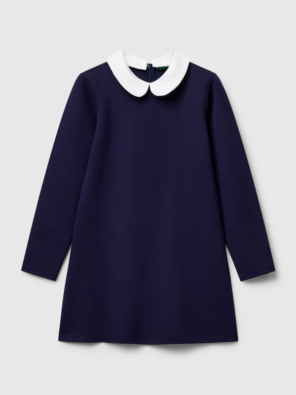 Dress with collar in viscose blend Junior Girl