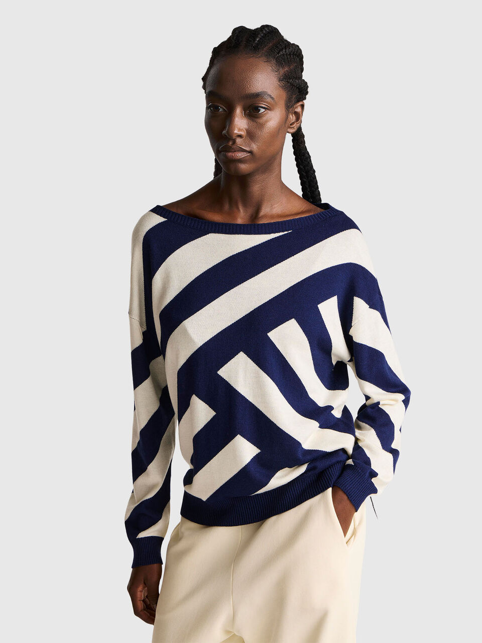 BOAT-NECK SWEAT.L/S Women image number null