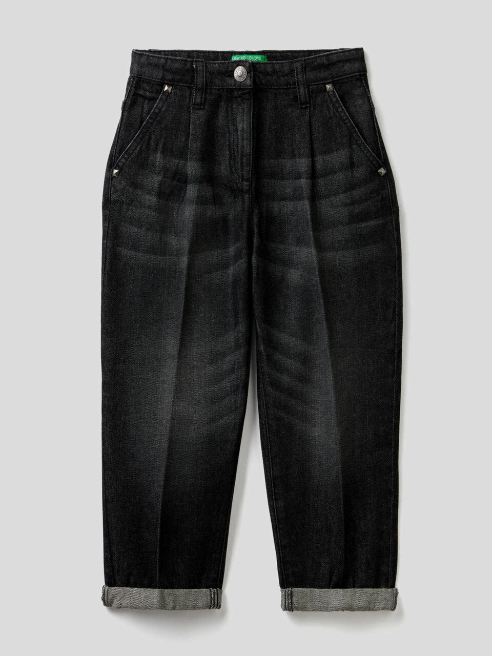 Mom fit jeans in 100% cotton denim image number 1
