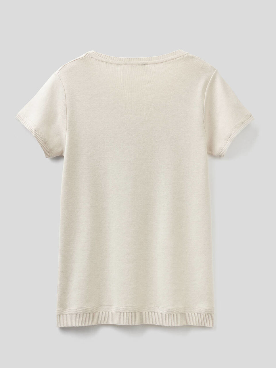 Short sleeve sweater in 100% cotton image number 2