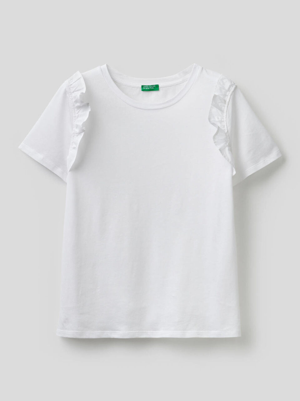 T-shirt in 100% cotton with rouches image number 1