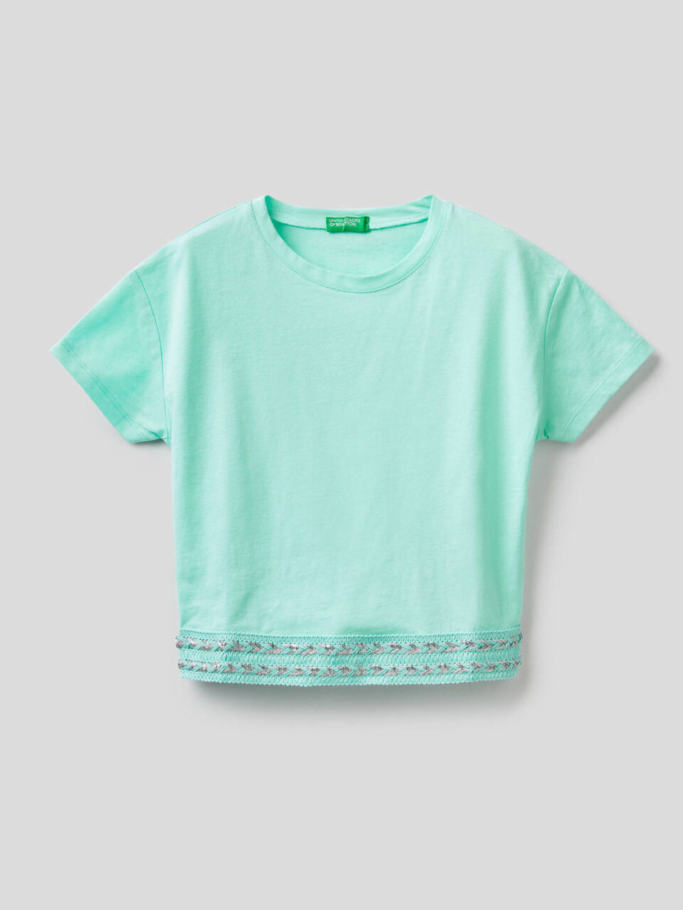 Cotton t-shirt with cropped pocket image number 1