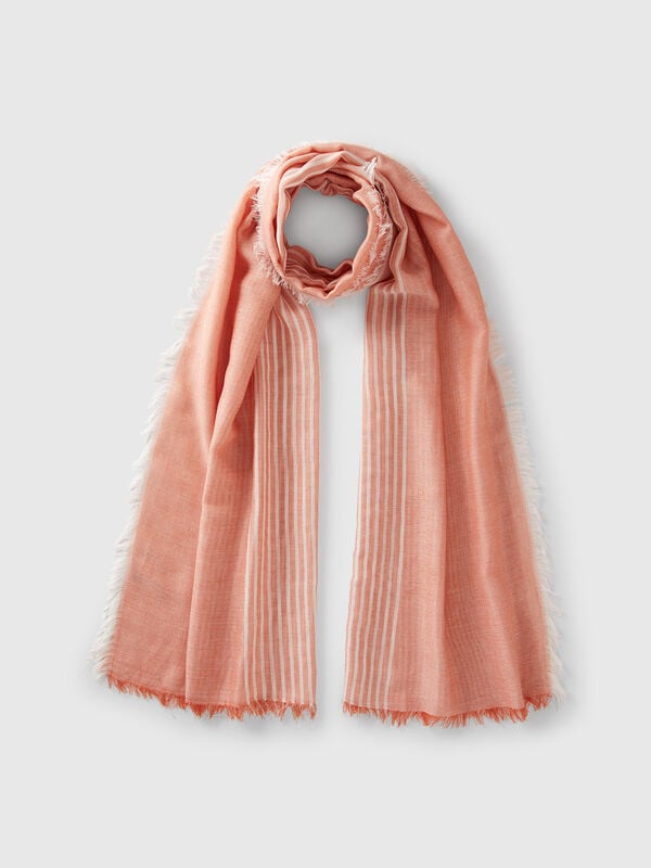 Lightweight striped scarf Men