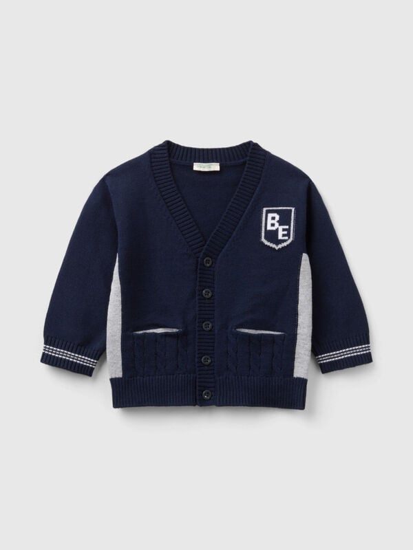 College-style cardigan New Born (0-18 months)
