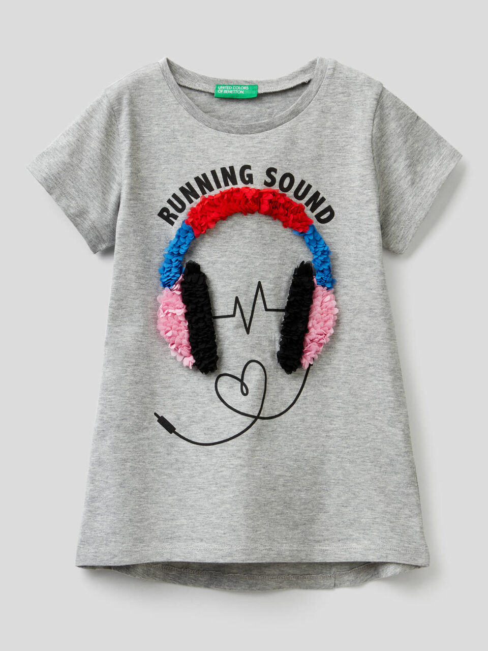 T-shirt with petal applique image number 1