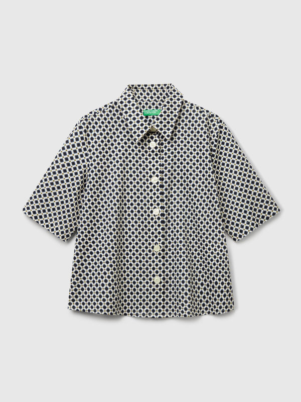 Short sleeve patterned shirt Women