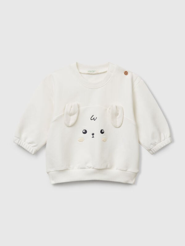 Sweatshirt with embroidery and patches New Born (0-18 months)
