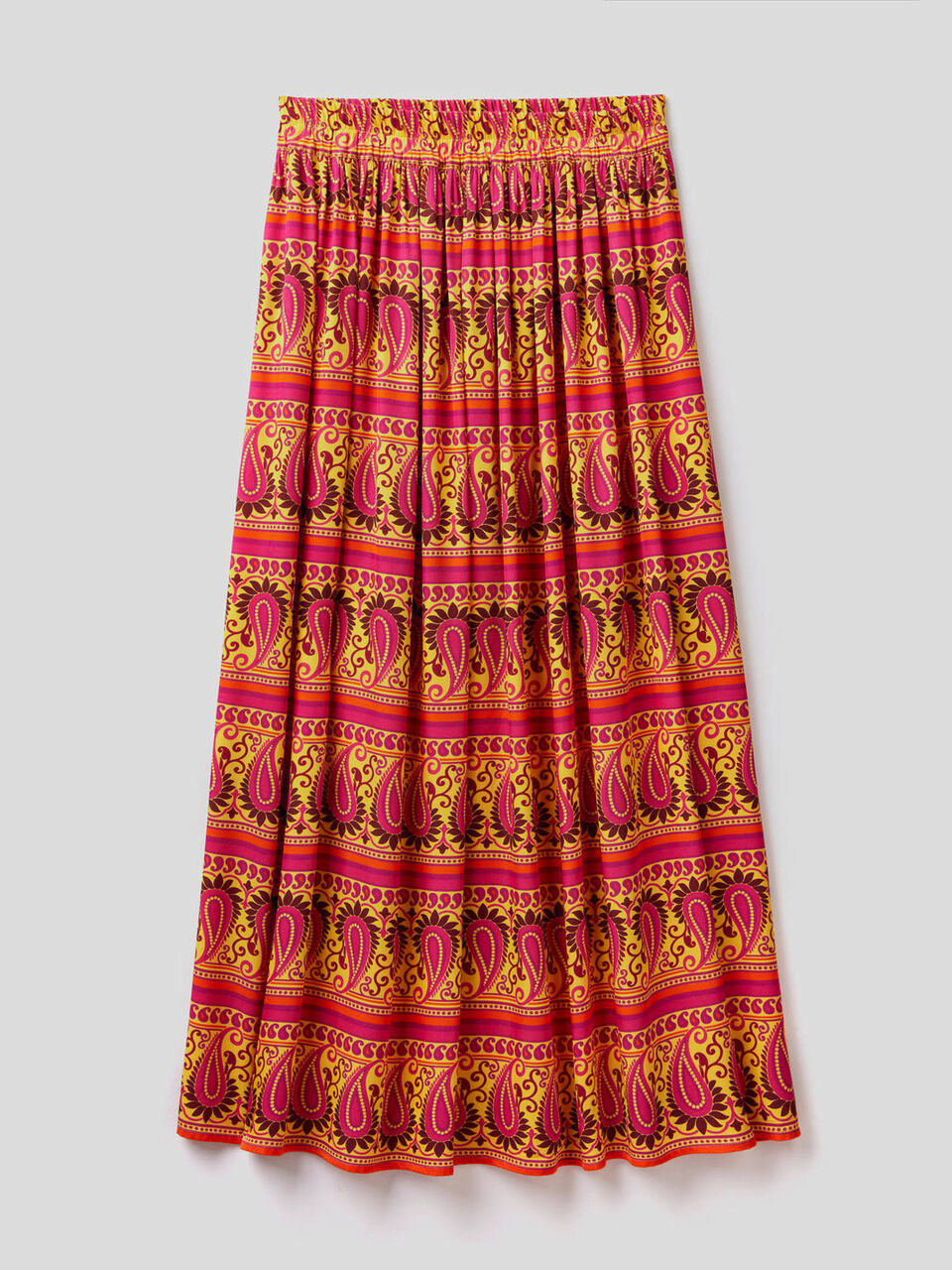 Long printed skirt image number 1