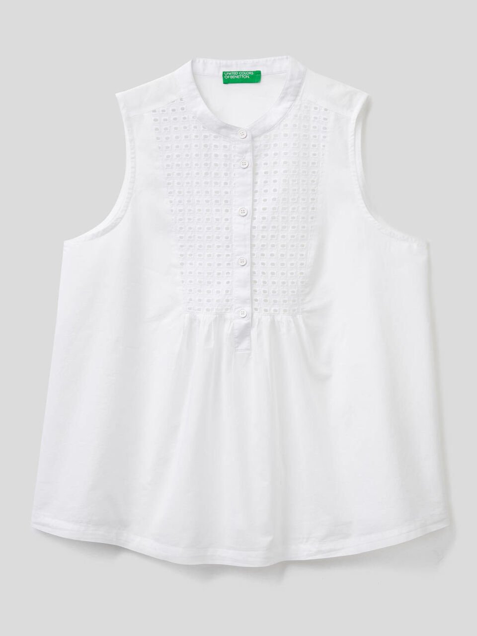 Flared blouse with embroidered chest image number 1