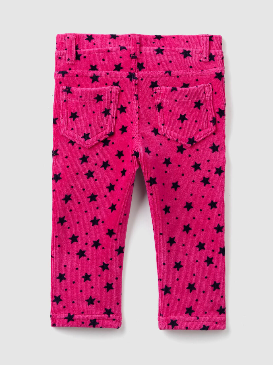 Printed ribbed trousers image number 2
